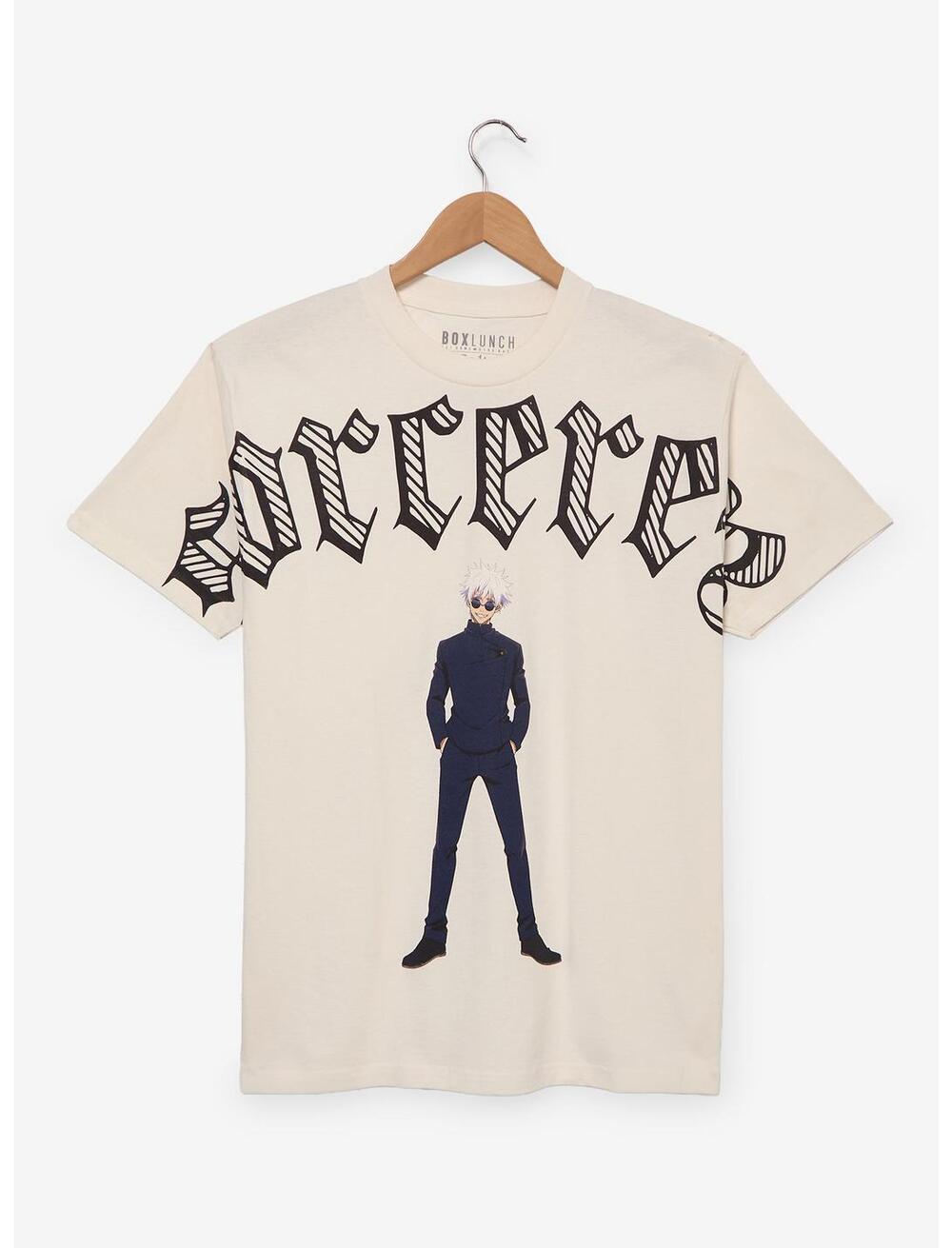 NWT BoxLunch Jujutsu Kaisen Satoru Gojo Sorcerer T-Shirt in Cream size L